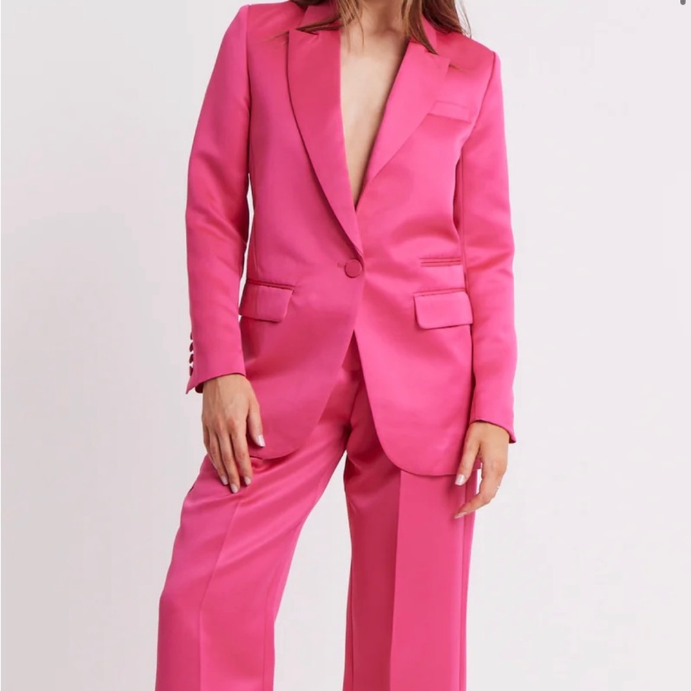 Satin pink blazer! NWT